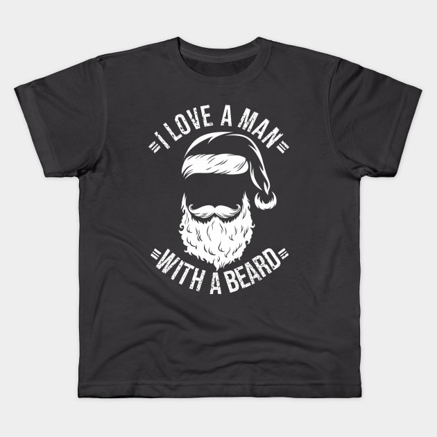 Love Santa Beard Kids T-Shirt by pmuirart